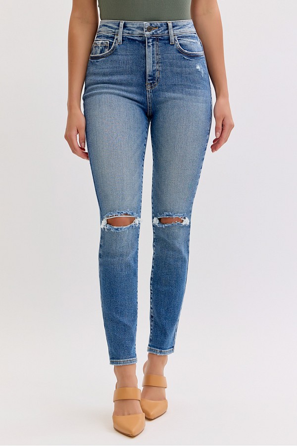 High Rise Ankle Skinny	